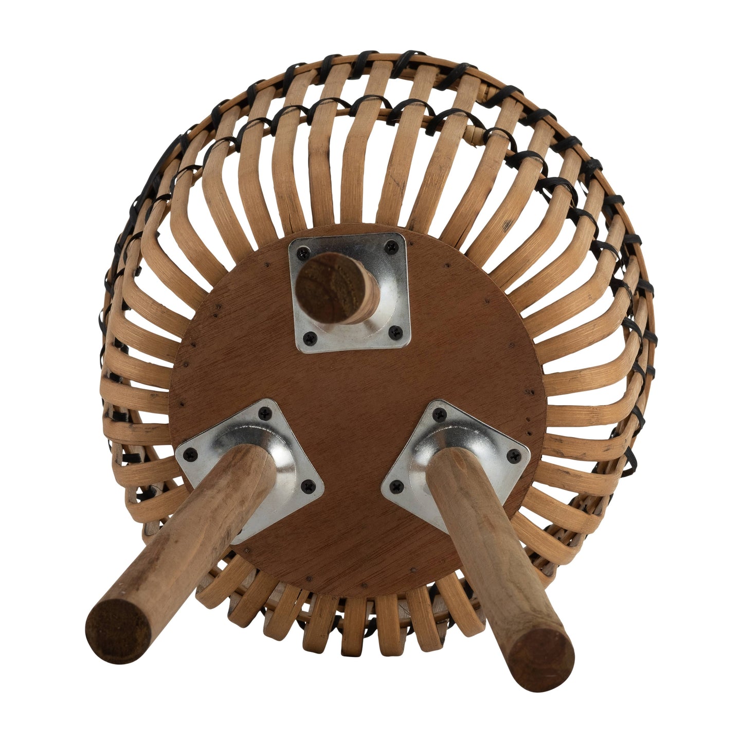 Bamboo Weave Footed Planters Set of 3 - Brown, 11/13/15 in.