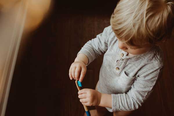 Bamboo Kid's Toothbrush - Red