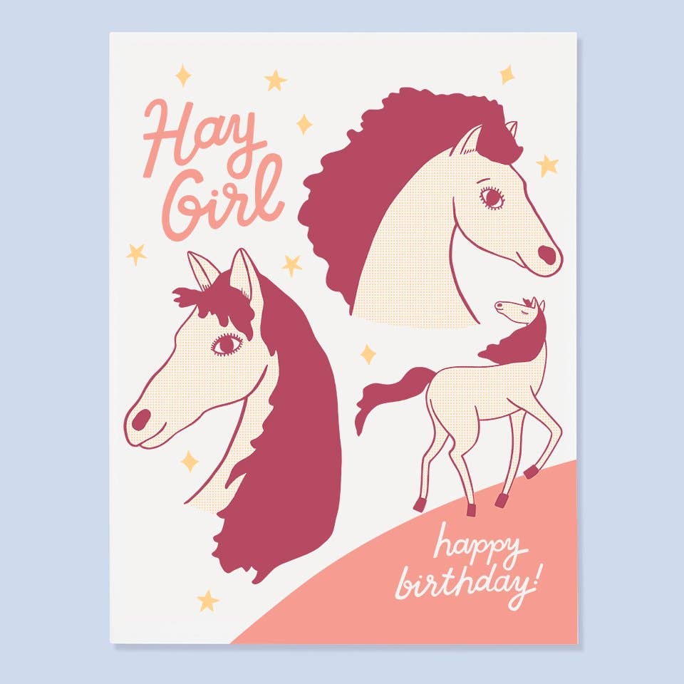 Hay Girl Card