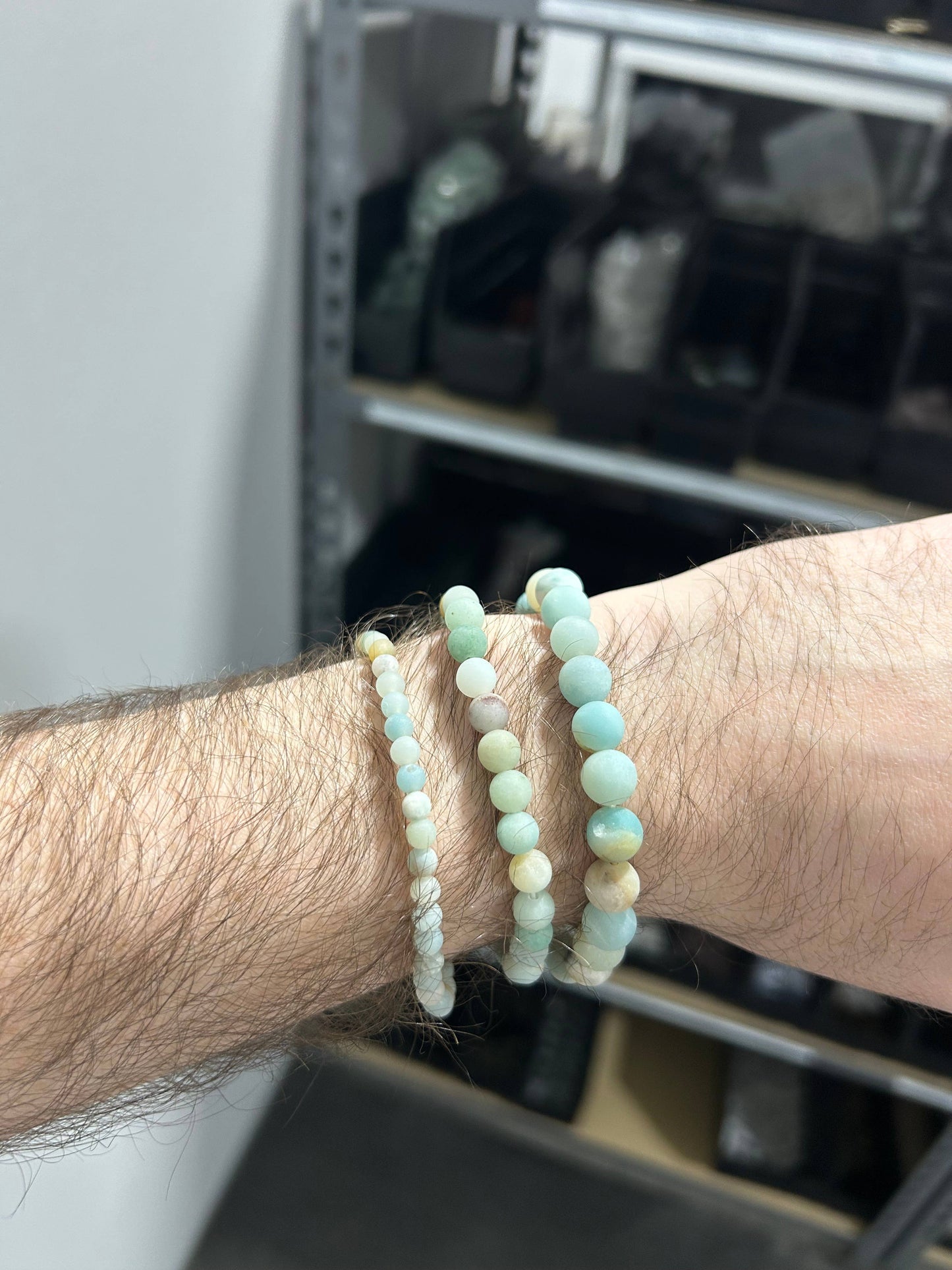 Amazonite Bracelet (Matte) 4mm/6mm/8mm - Crystals & Stones: 4mm