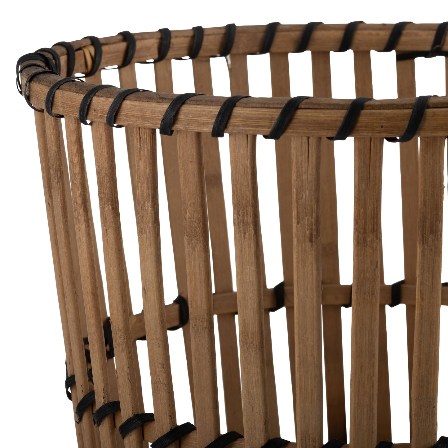 Bamboo Weave Footed Planters Set of 3 - Brown, 11/13/15 in.