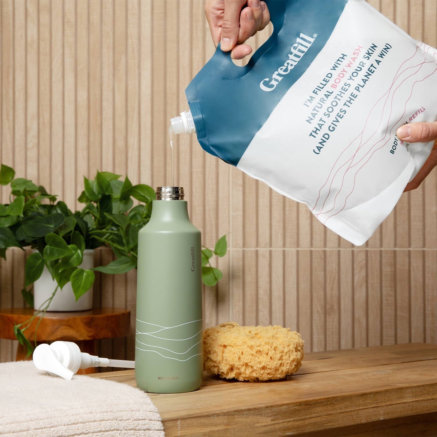 Body Wash Bulk Refill (Large): Sage + Lavender