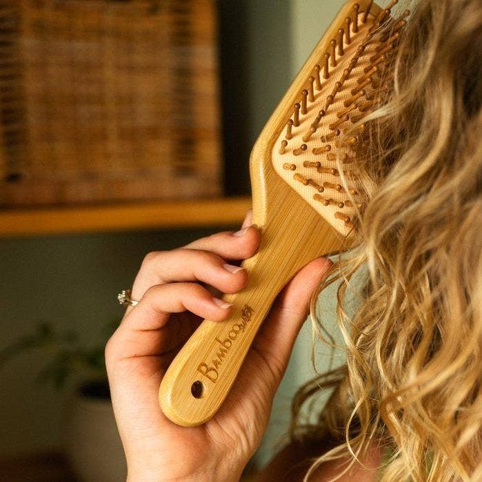 Bamboo Paddle Hairbrush - Square | Fall Bestseller