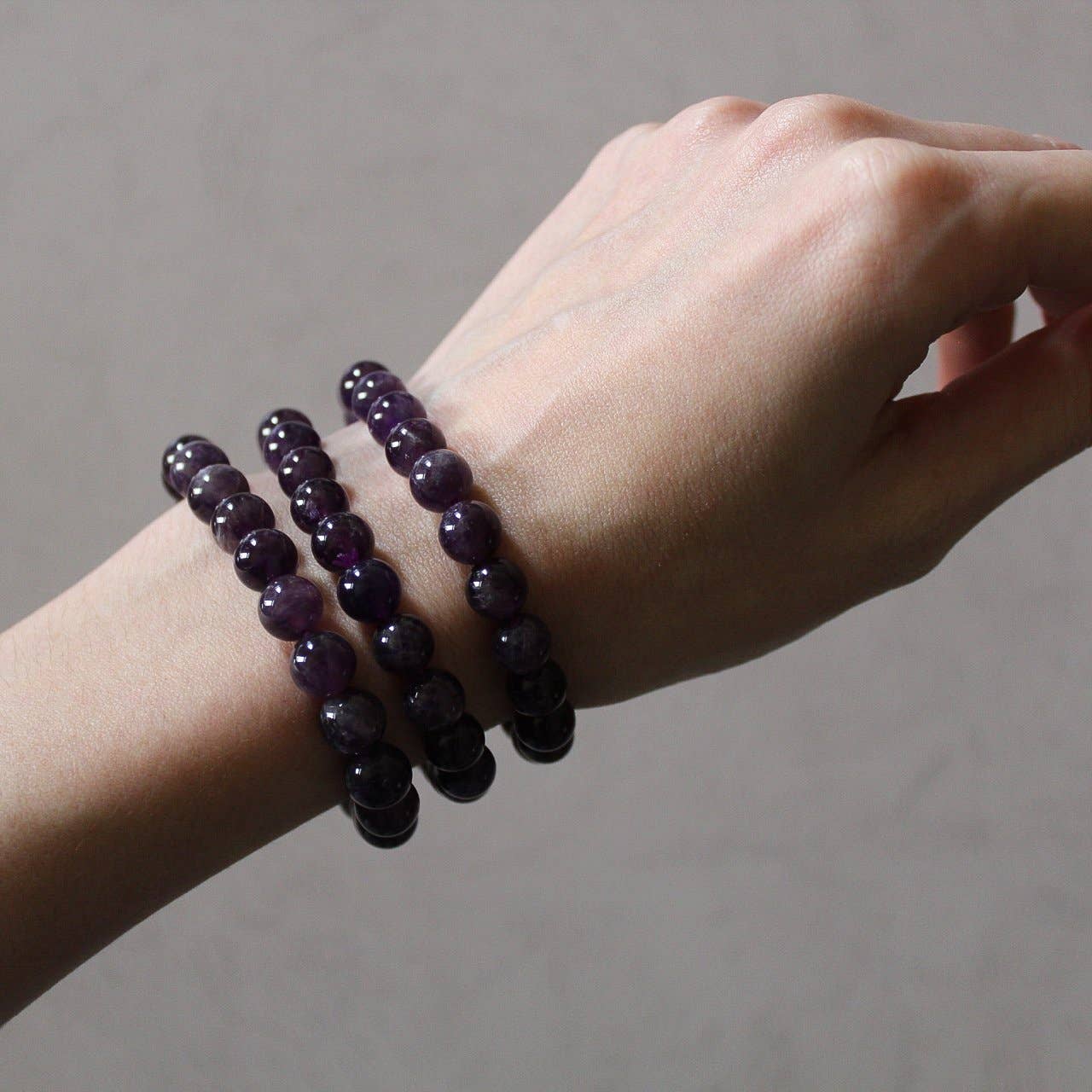 Amethyst Bracelet 4mm/6mm/8mm - Crystals & Stones: 4mm
