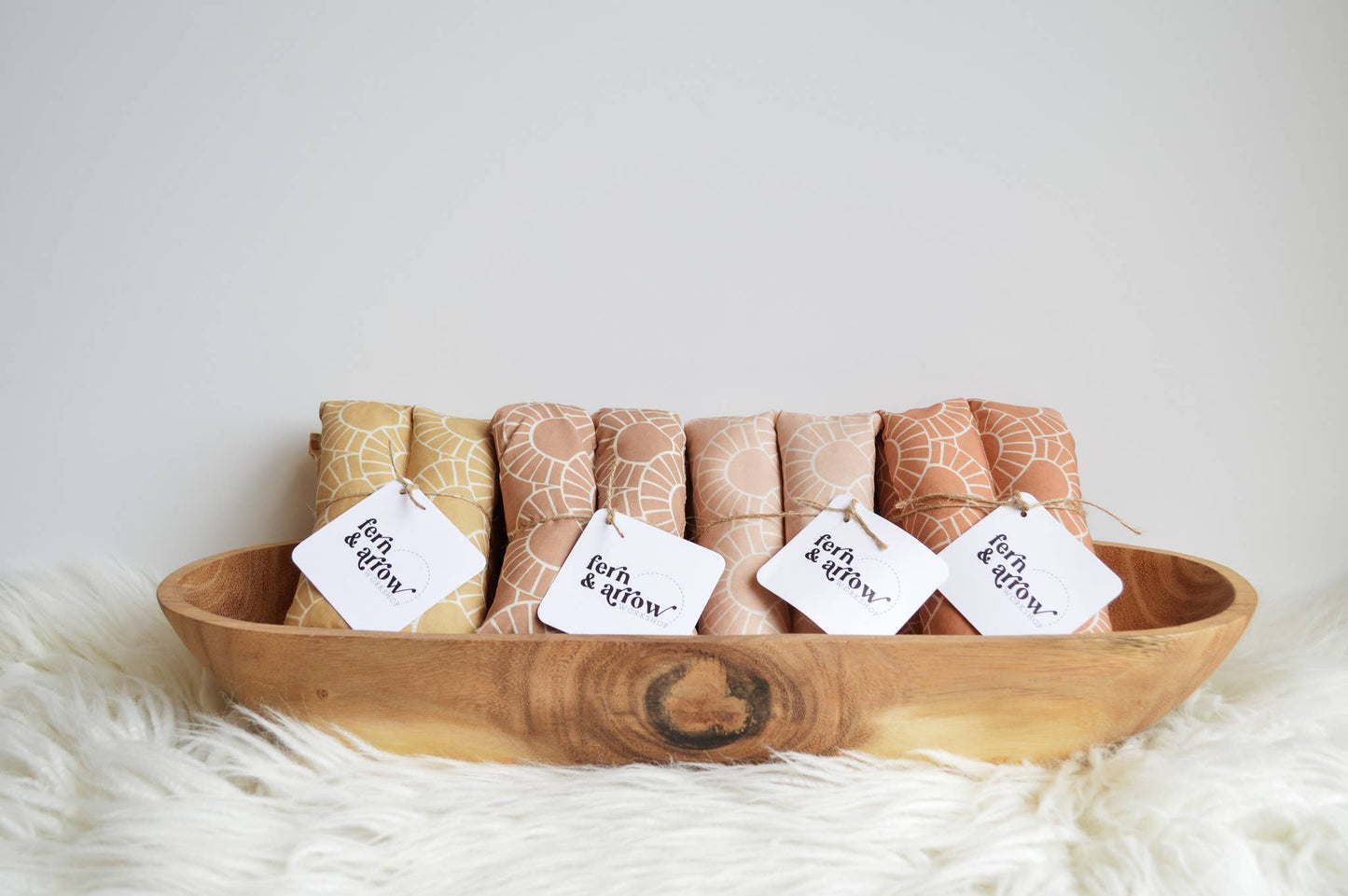 Boho Aromatherapy Neck Wrap - Small Mosaic Print: Rust