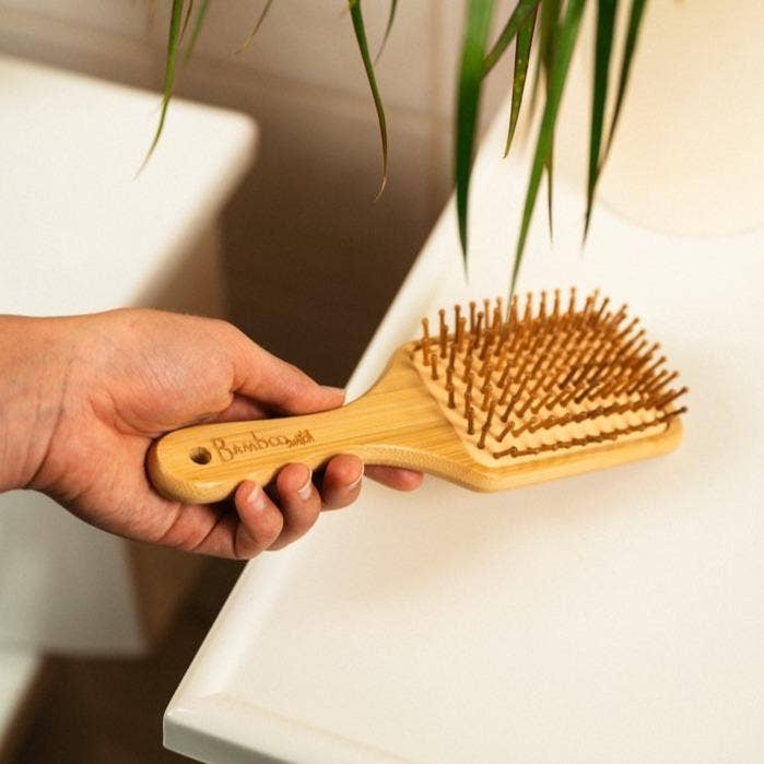 Bamboo Paddle Hairbrush - Square | Fall Bestseller