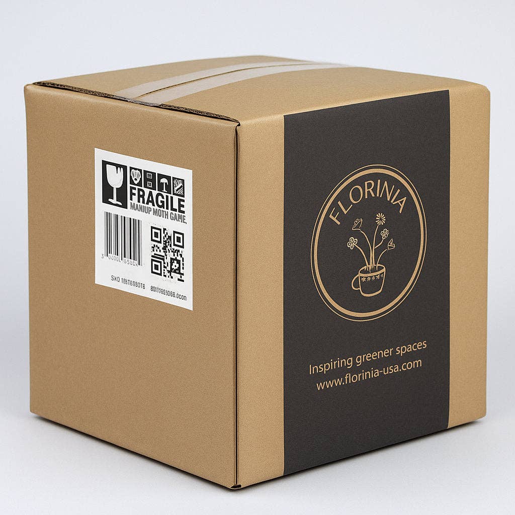 5.5 Inch White Stoneware Planter Pot with Vertical Line Texture