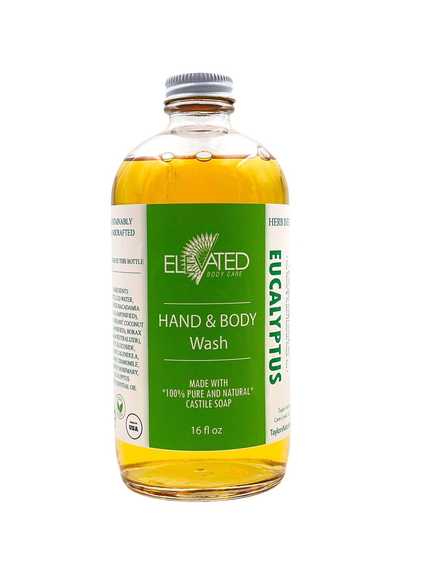 ELEVATED - Herbal Hand & Body Wash w/ Natural Castile Soap: Citrus-Sage bulk refill