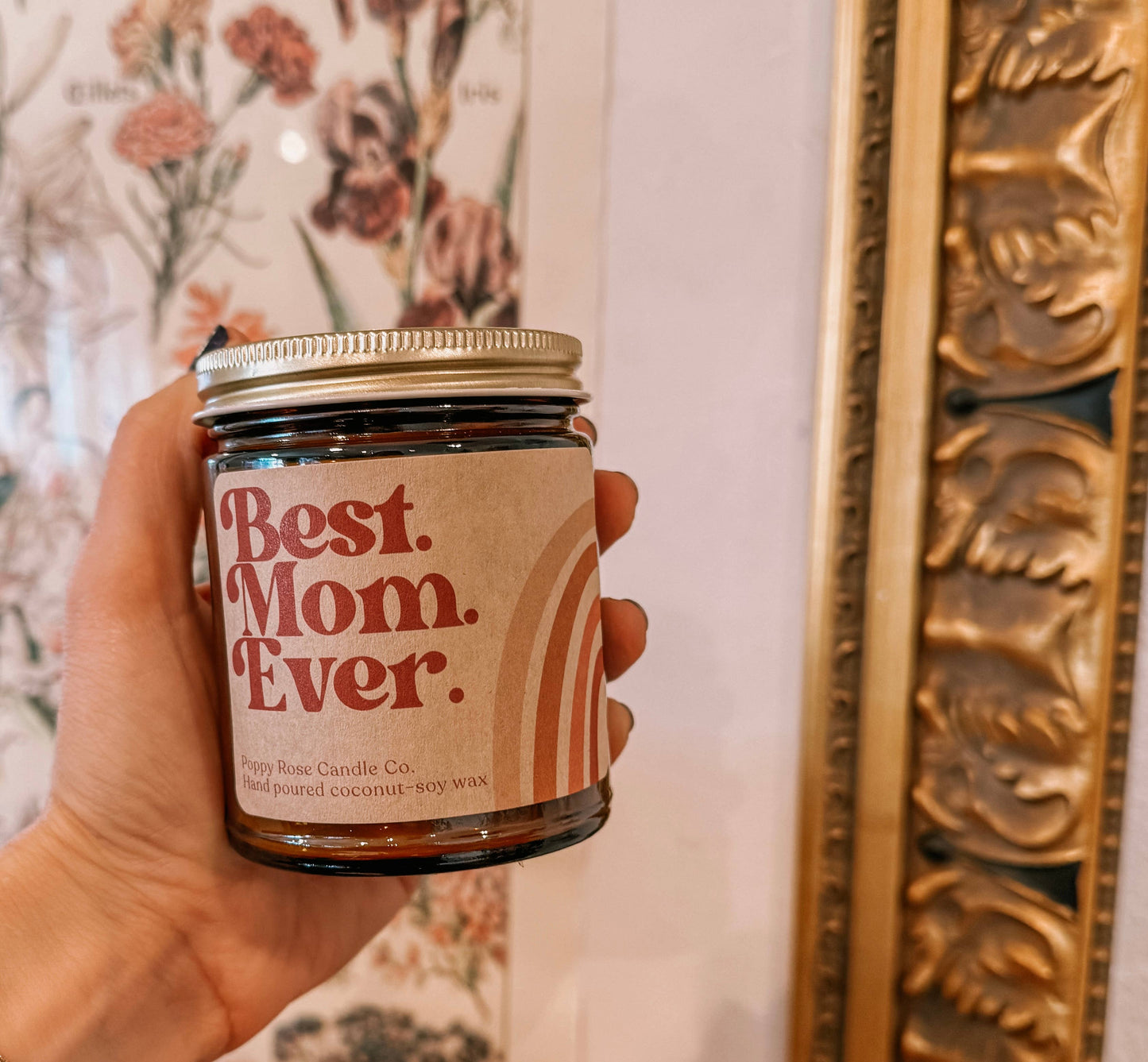 Best Mom Ever Mother’s Day candle - amber jar coconut wax