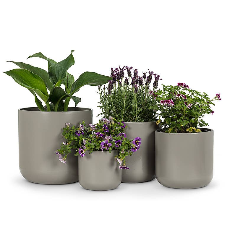 Xlg Classic Planter-Dk Grey-8"H