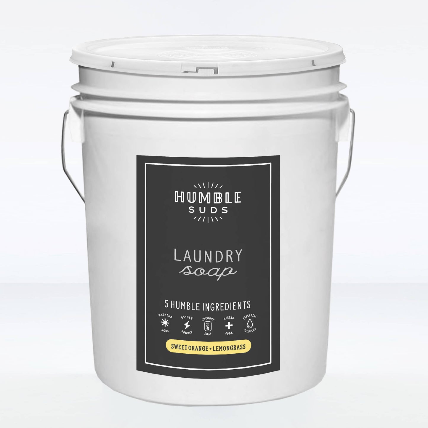 Laundry Soap - BULK - 5 GAL: Sweet Orange+Lemongrass / Compostable Liner in Box