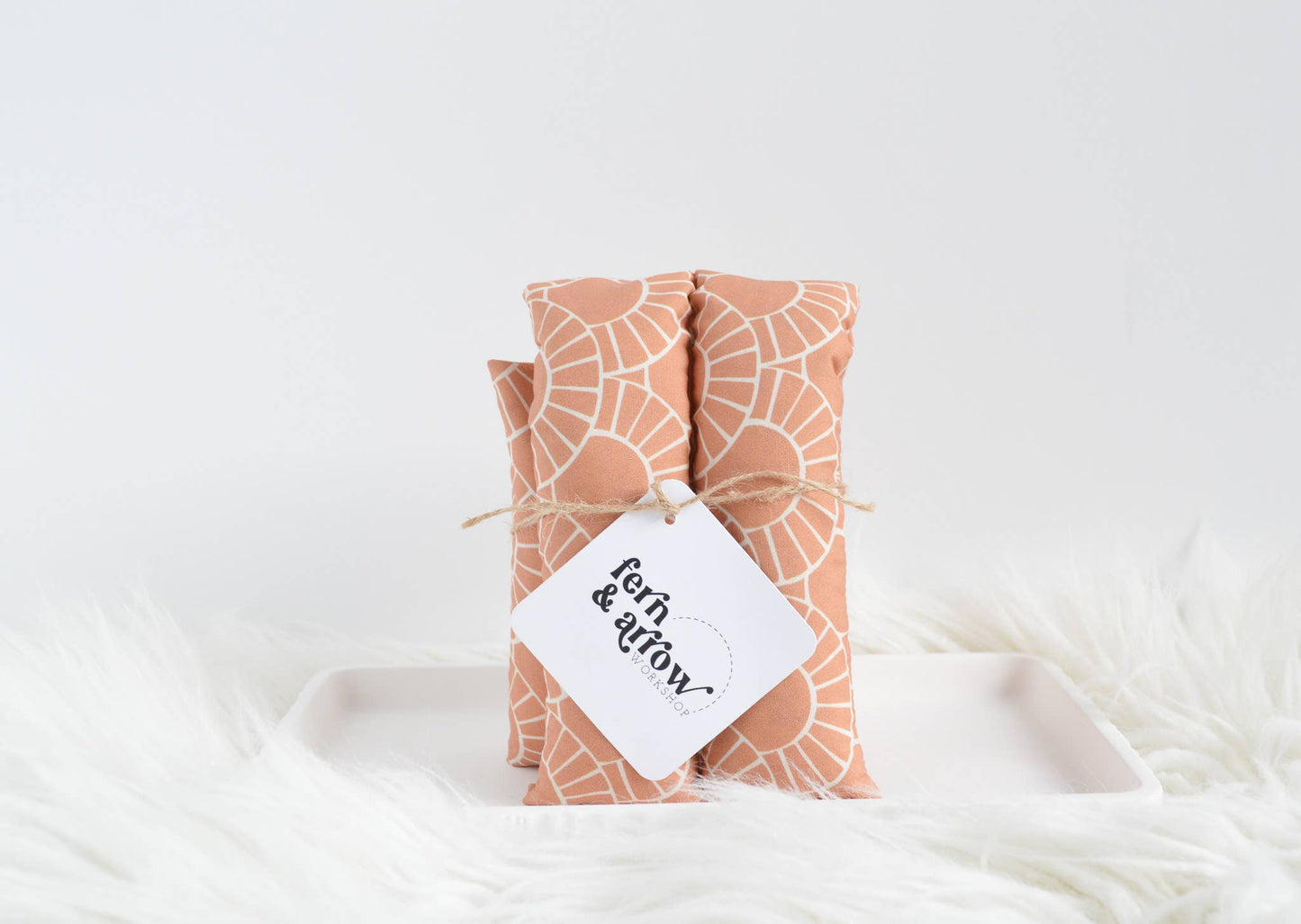 Boho Aromatherapy Neck Wrap - Small Mosaic Print: Rust