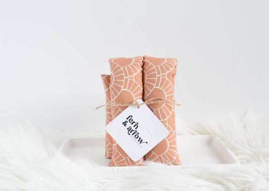 Boho Aromatherapy Neck Wrap - Small Mosaic Print: Rust