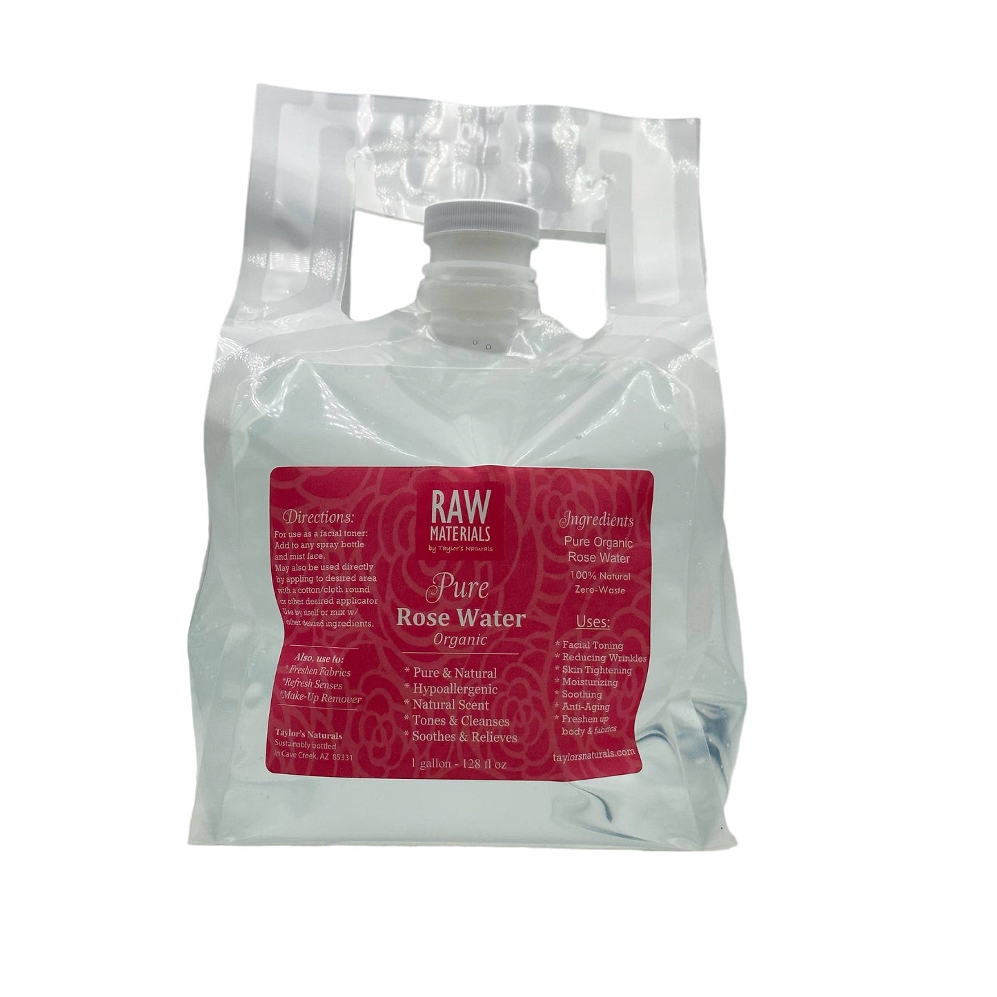 RAW Materials - 100% Pure ORGANIC Rose Water -Bulk refill