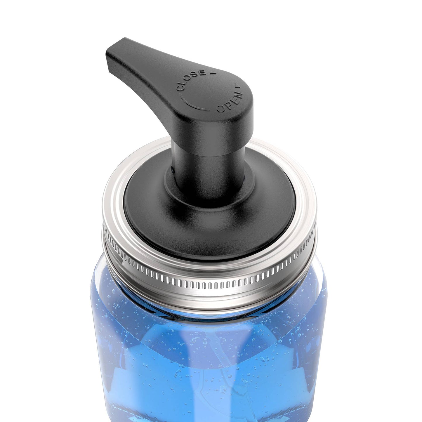 Jarware Black Foaming Soap Dispenser Lid, Regular Mouth