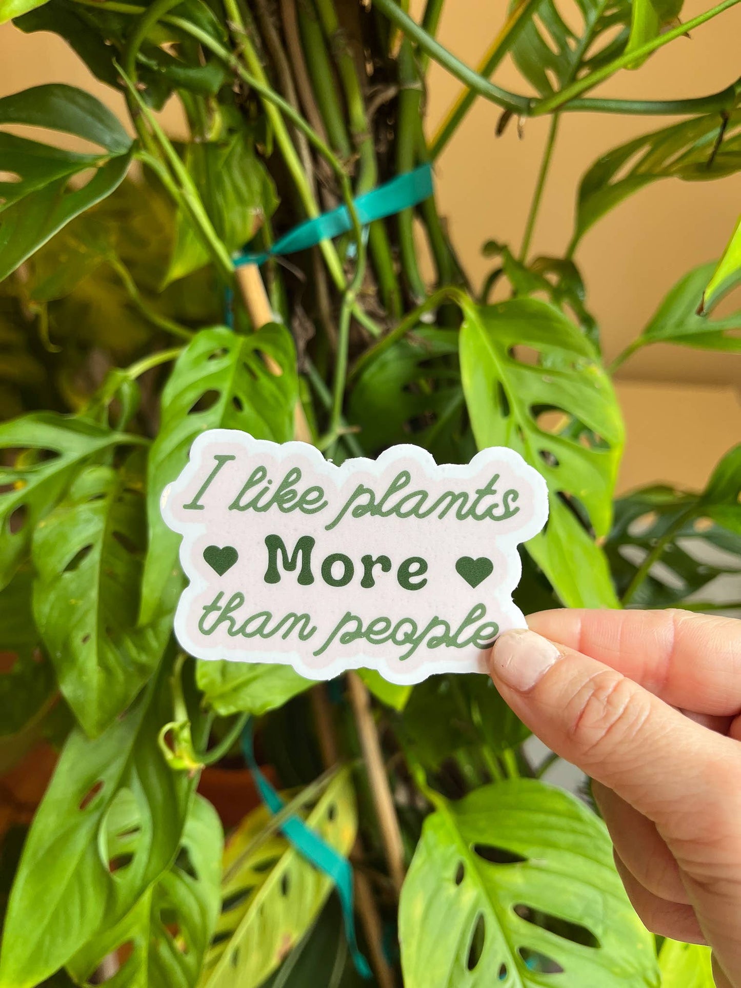I Like Plants More Than People Sticker