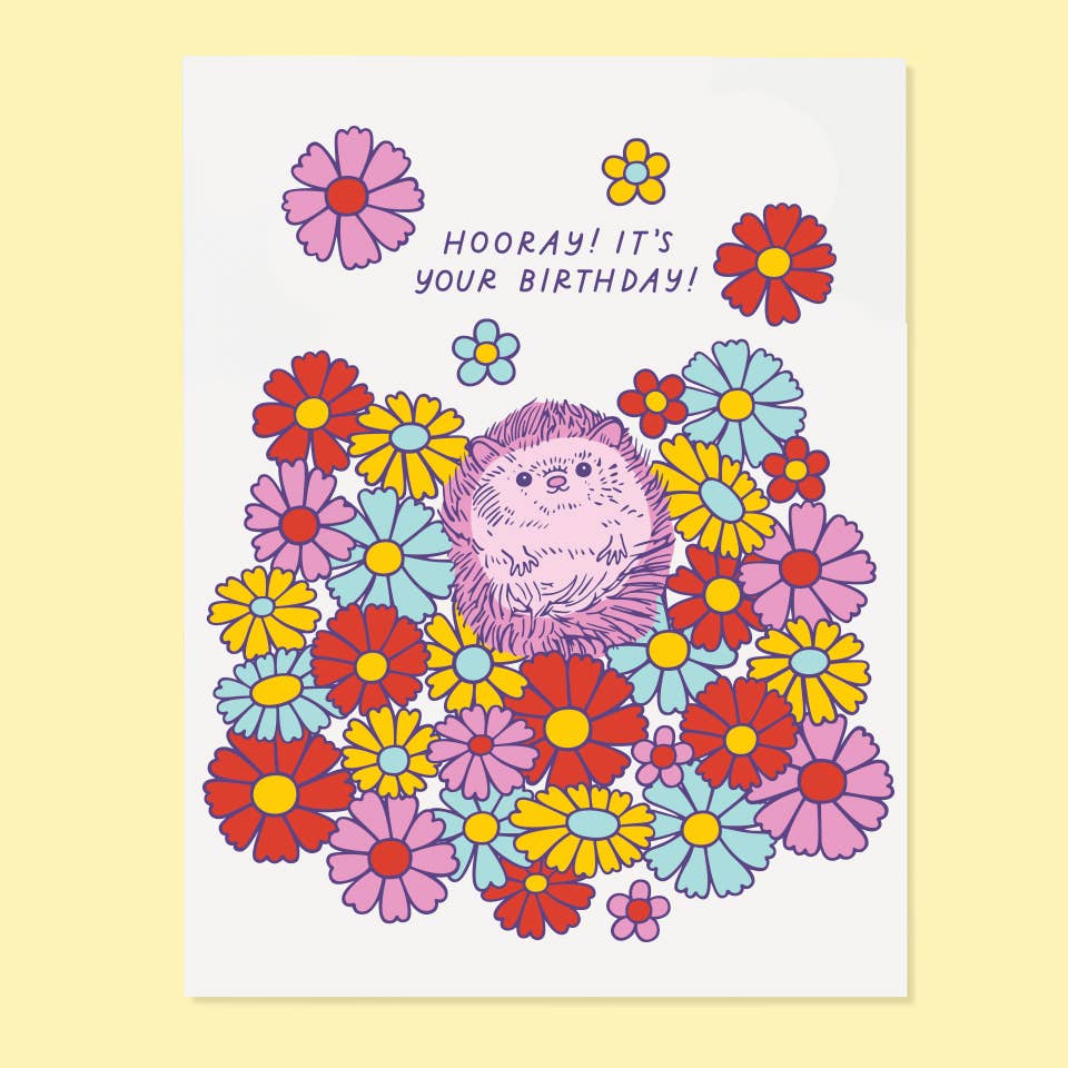 Hedgehog Bday Card