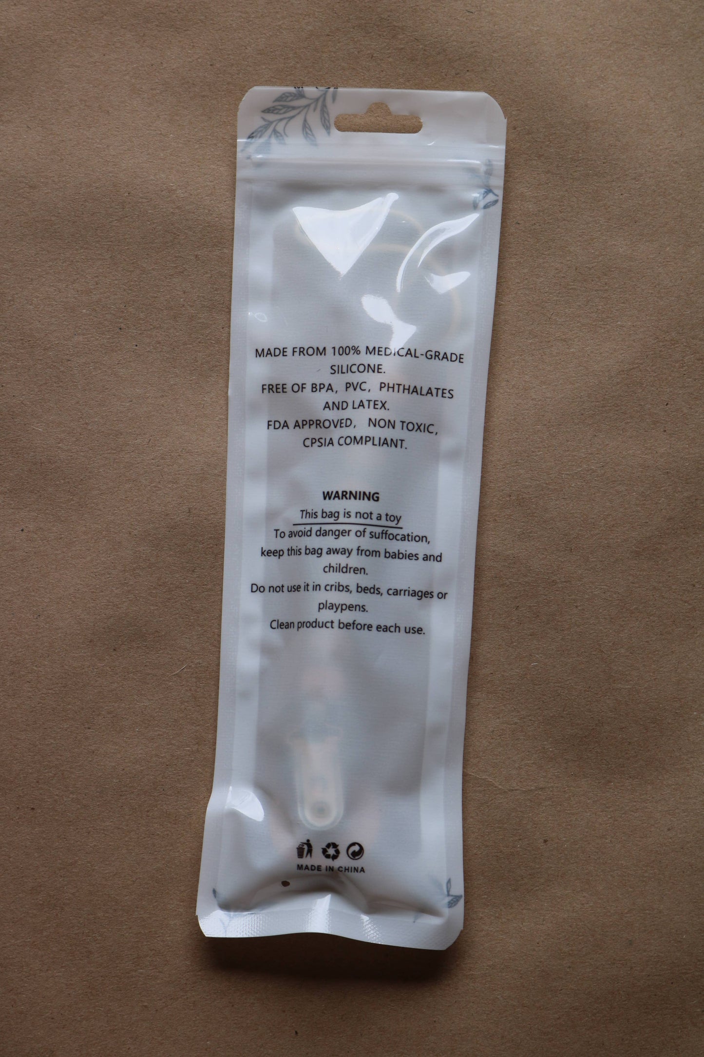 Pacifier Clip Color: Oatmeal