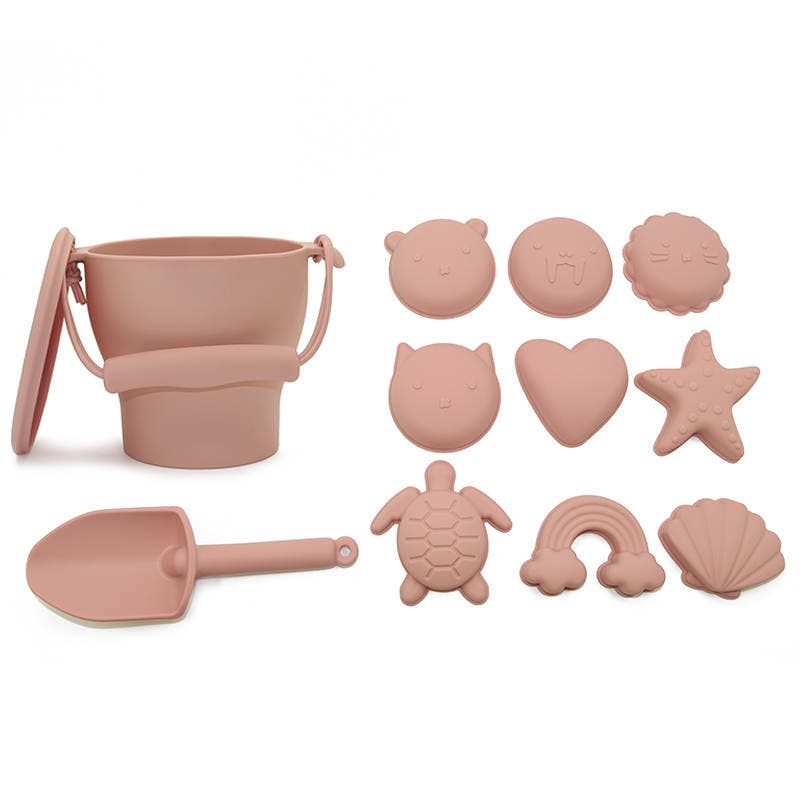 12 Piece Beach Bucket Color: Blush