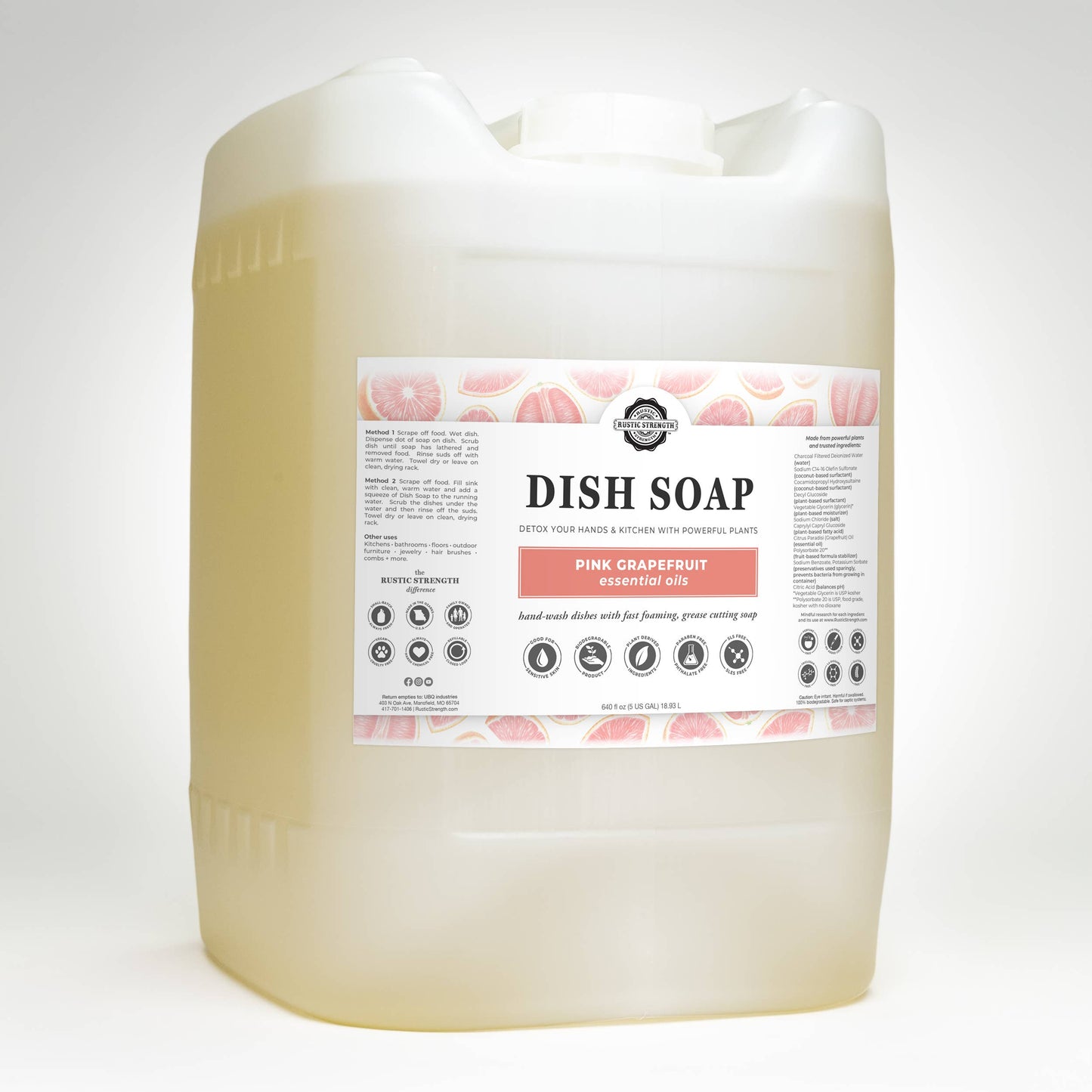 Bulk Refill Dish Soap | Sulfate Free - Soft on Skin | Powerful Cleaner: Lemon/Eucalyptus