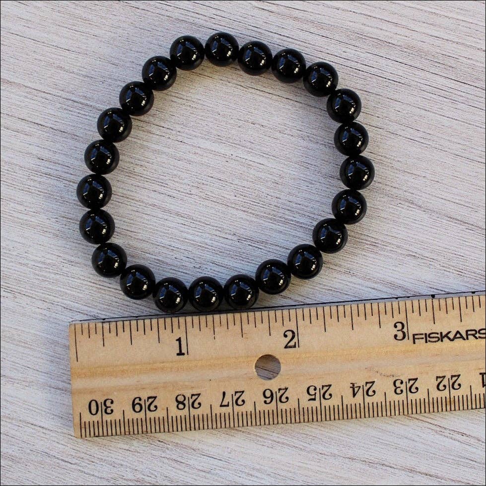 Black Onyx Bracelet 4mm/6mm/8mm - Crystals & Stones: 4mm