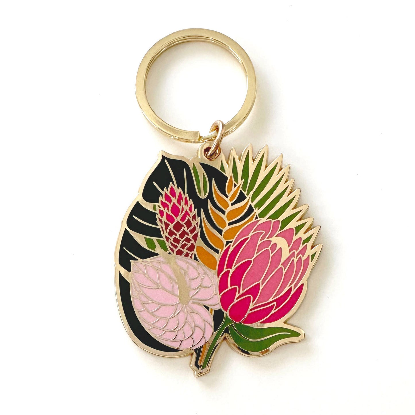 Celeste Tropical Bouquet Flower Keychain | Gift for Mom