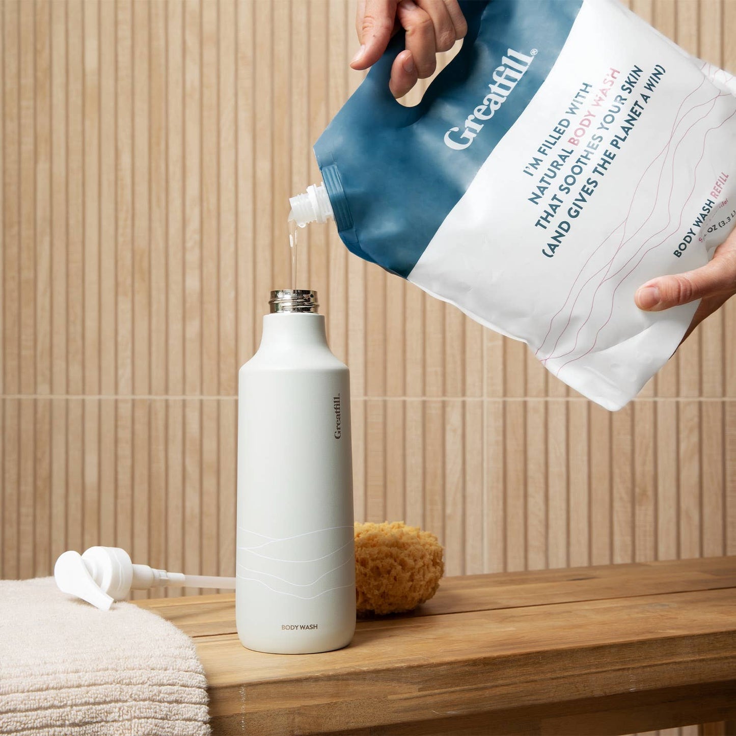 Body Wash Bulk Refill (Large): Sage + Lavender