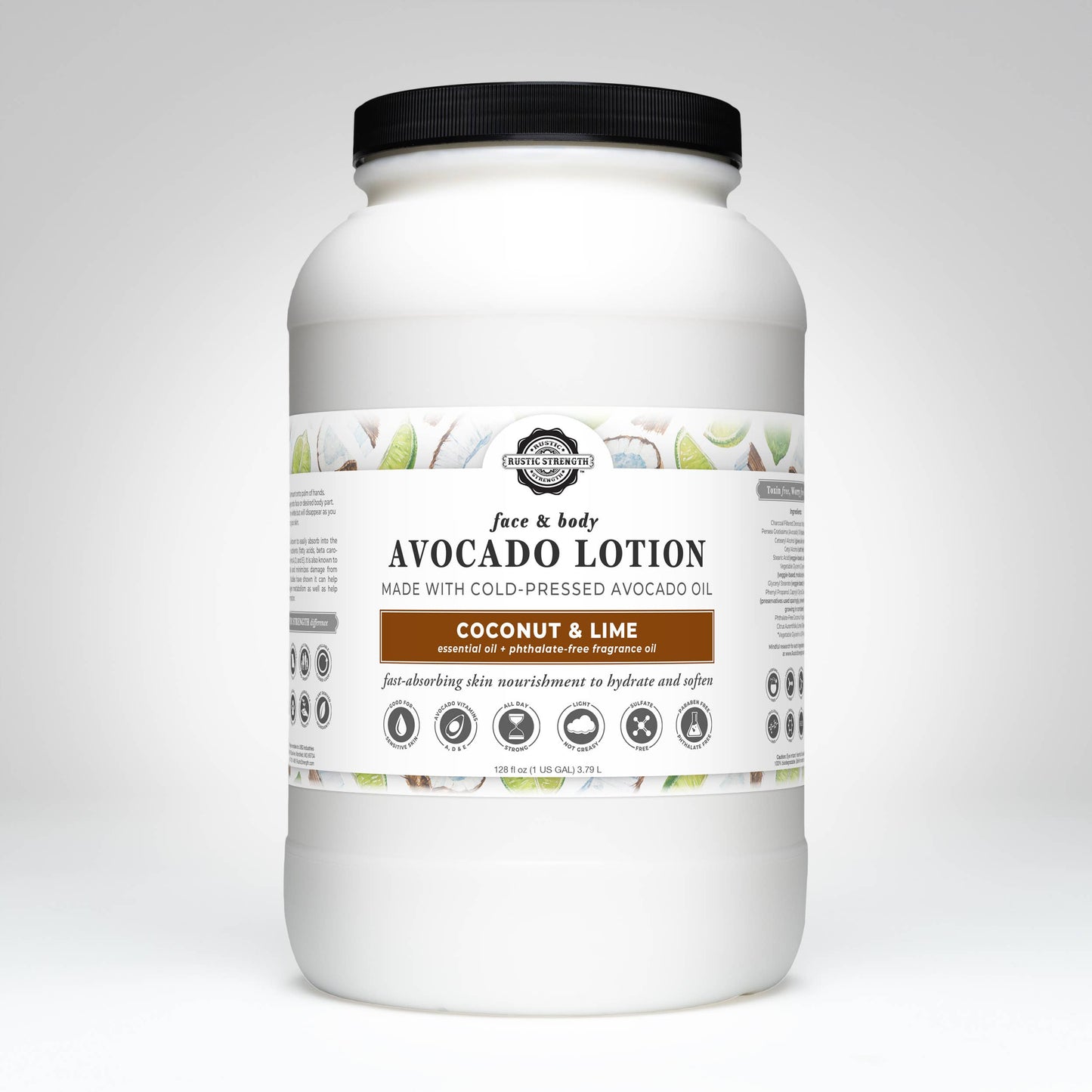 Avocado Lotion for Face and Body- Mild Formula, Paraben-Free: Rosemary Mint / refill bulk