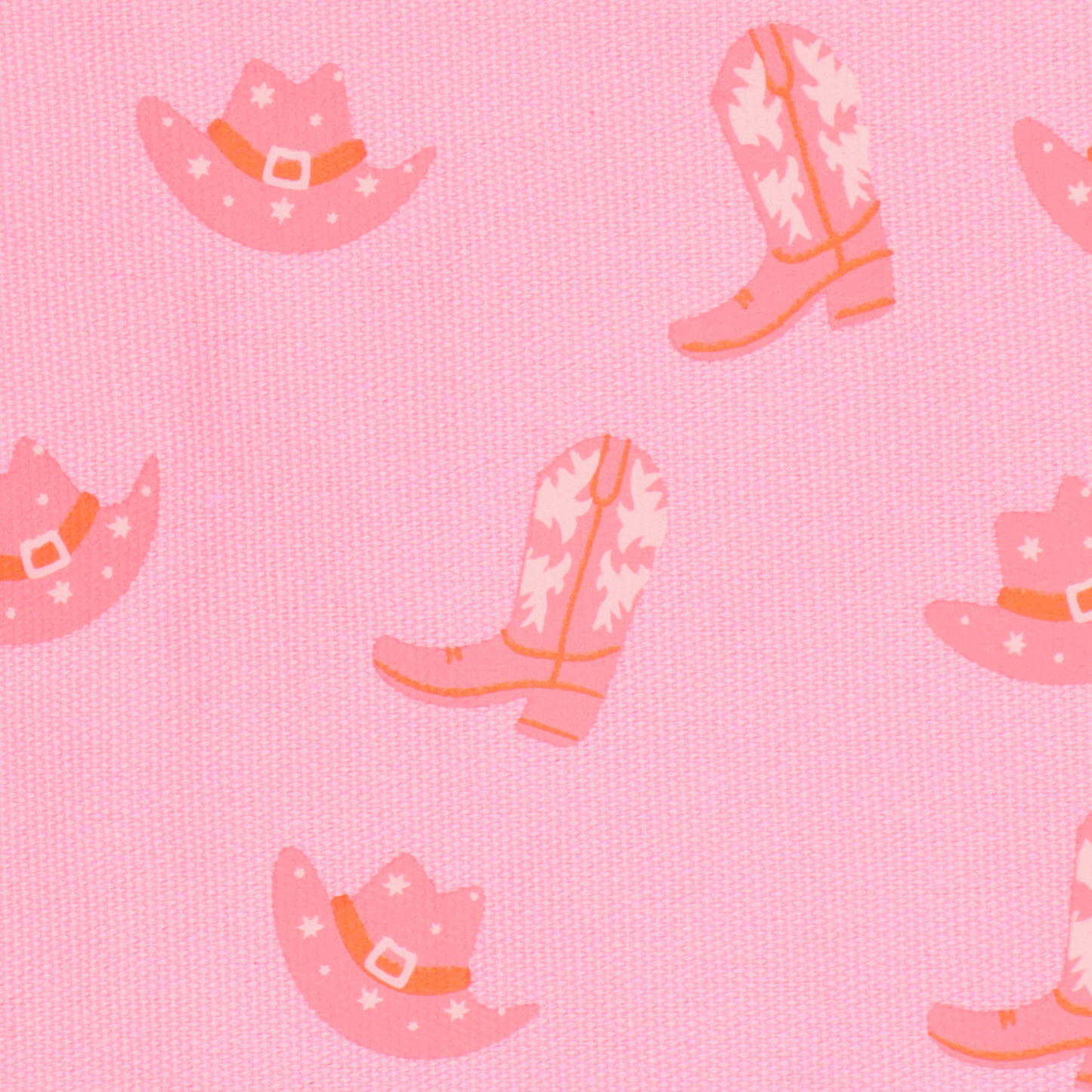 Cowgirl Boot and Hat Canvas Pouch