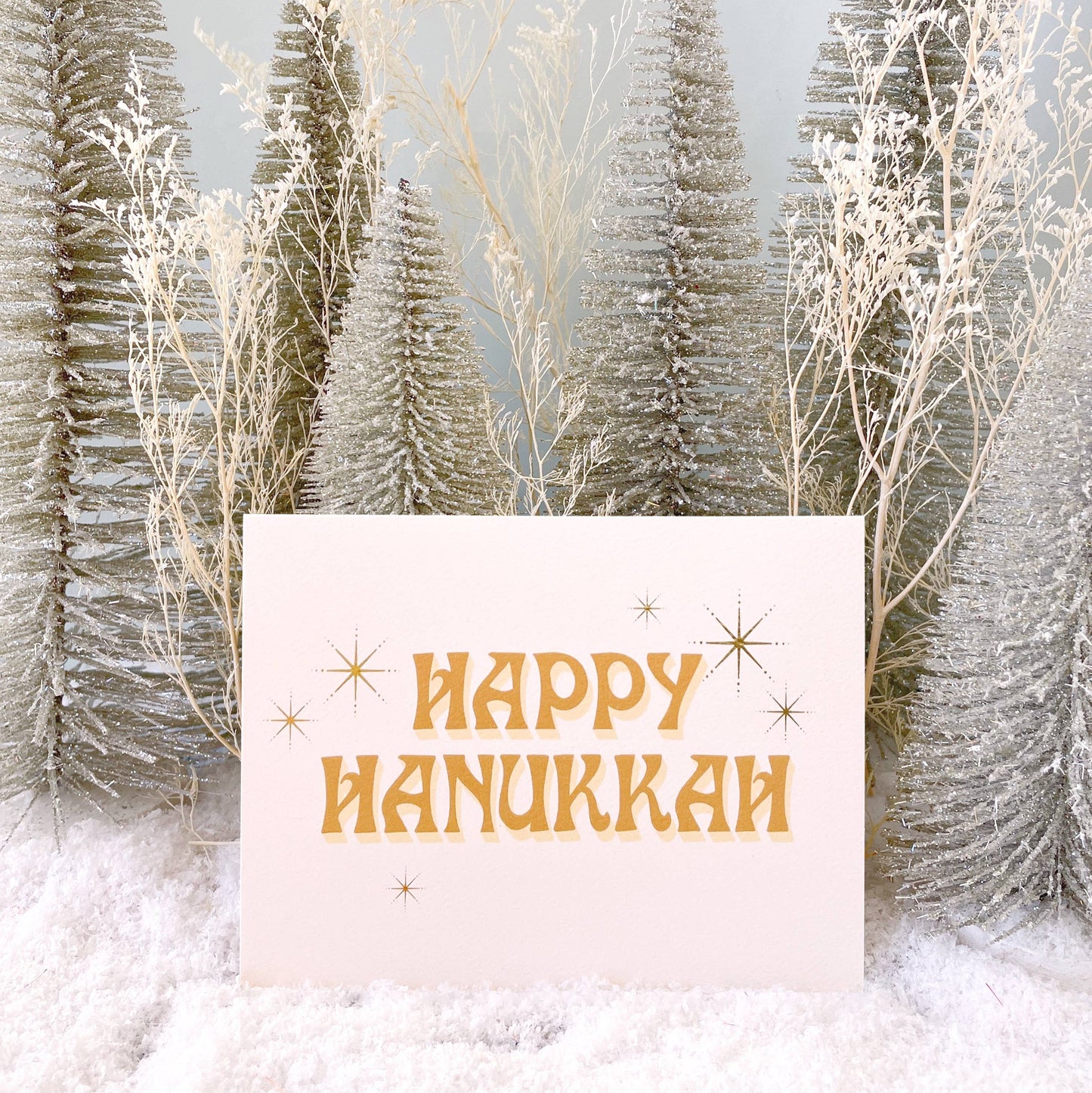 Happy Hanukkah Card | Ivory