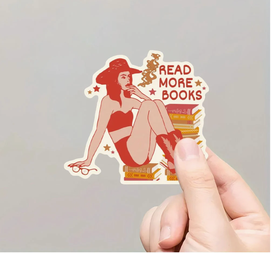 Read More Books Sticker – Cowgirl Style