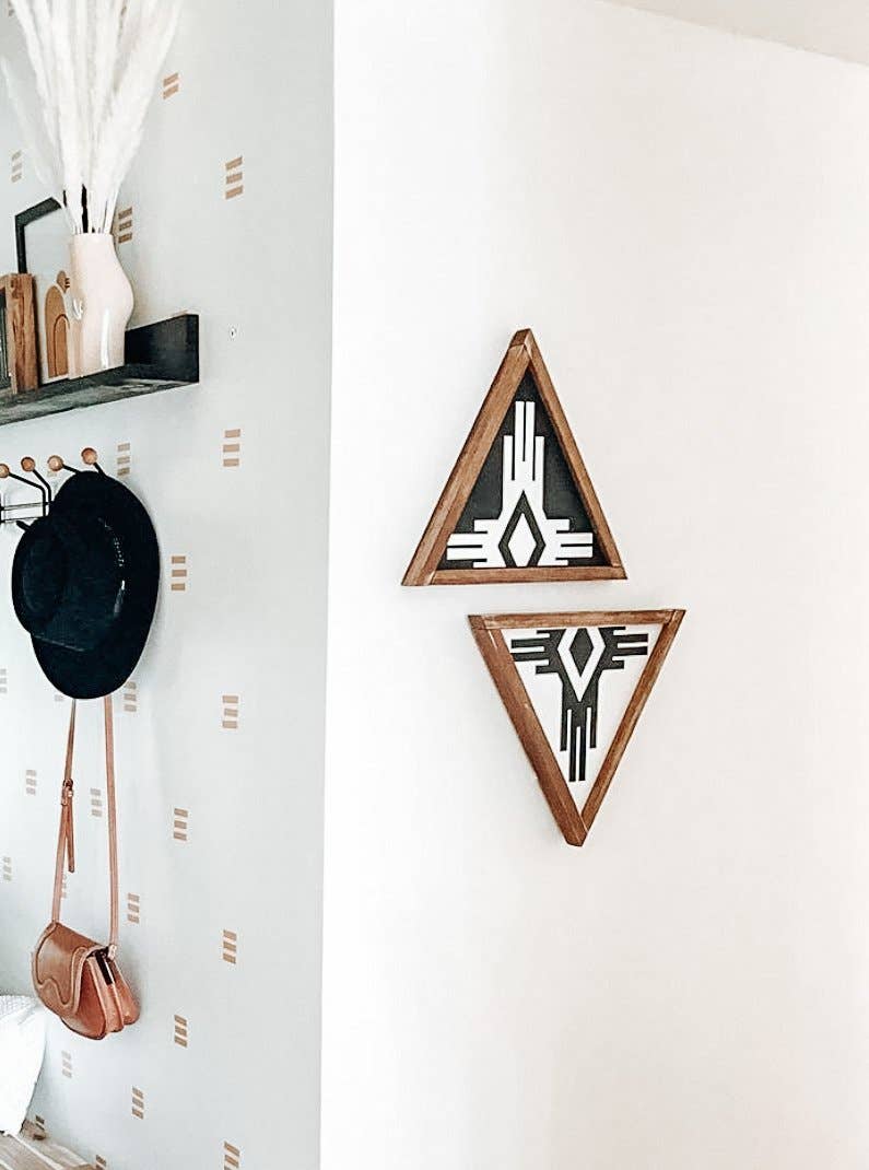 Southwest Tri (White) | Boho Accent Wood Sign