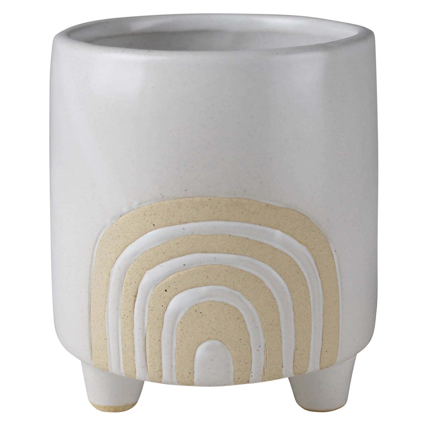 Rainbow Pot, Ceramic, White - Lrg