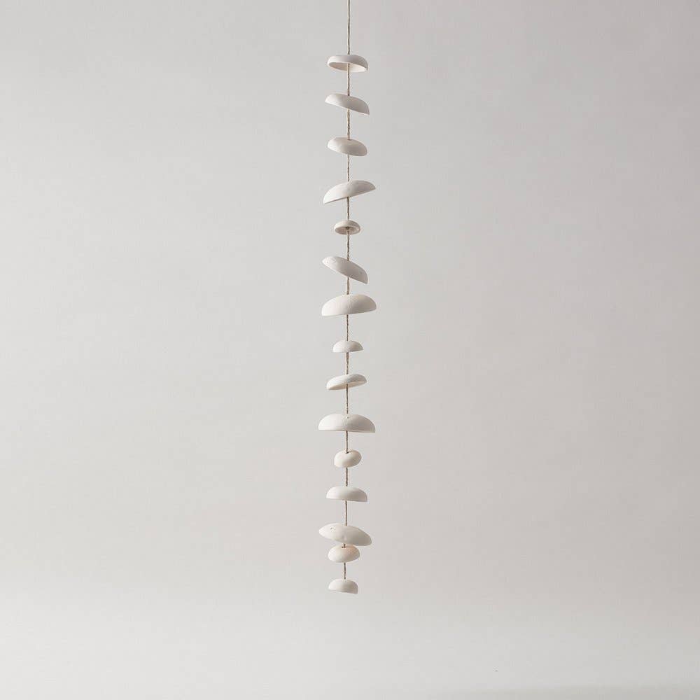 Moon Chimes Full Set Unglazed Natural Buff Stoneware