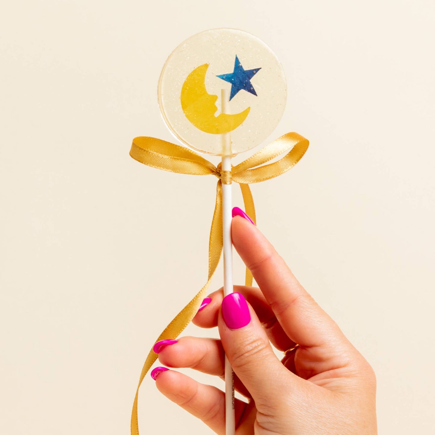 Gold Moon & Blue Star Lollipops, Marshmallow, 10/Case