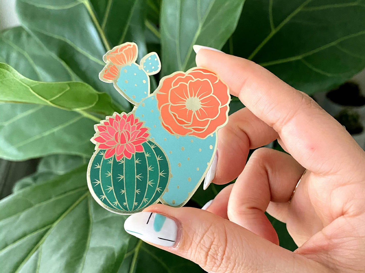Blooming Cacti Sticker | Stocking Stuffer | Holiday