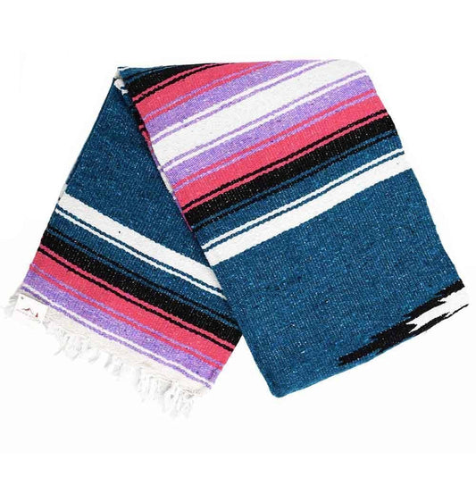Aegean Blue and Purple Baja Diamond Blanket