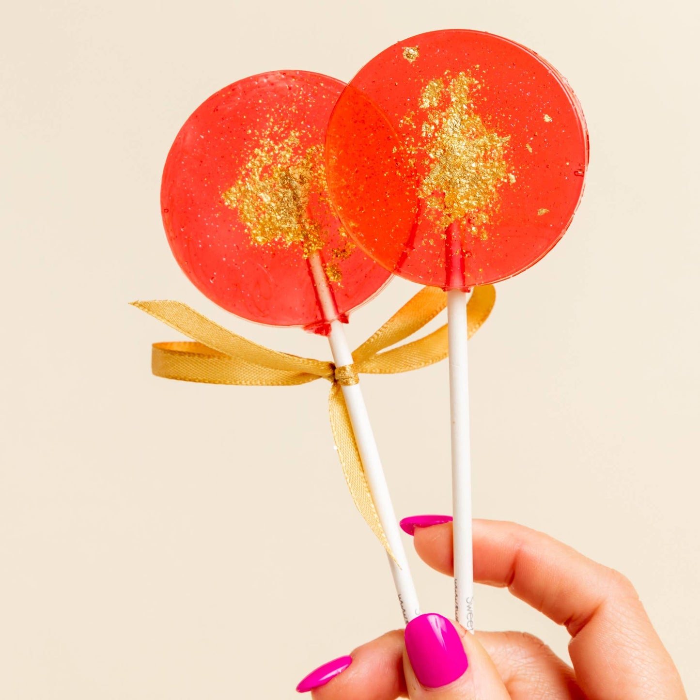 Red & Gold Lollipops, Passion Fruit, 10/Case