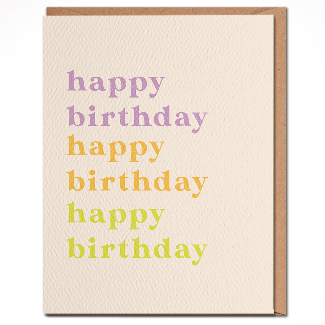 Happy birthday colorful card