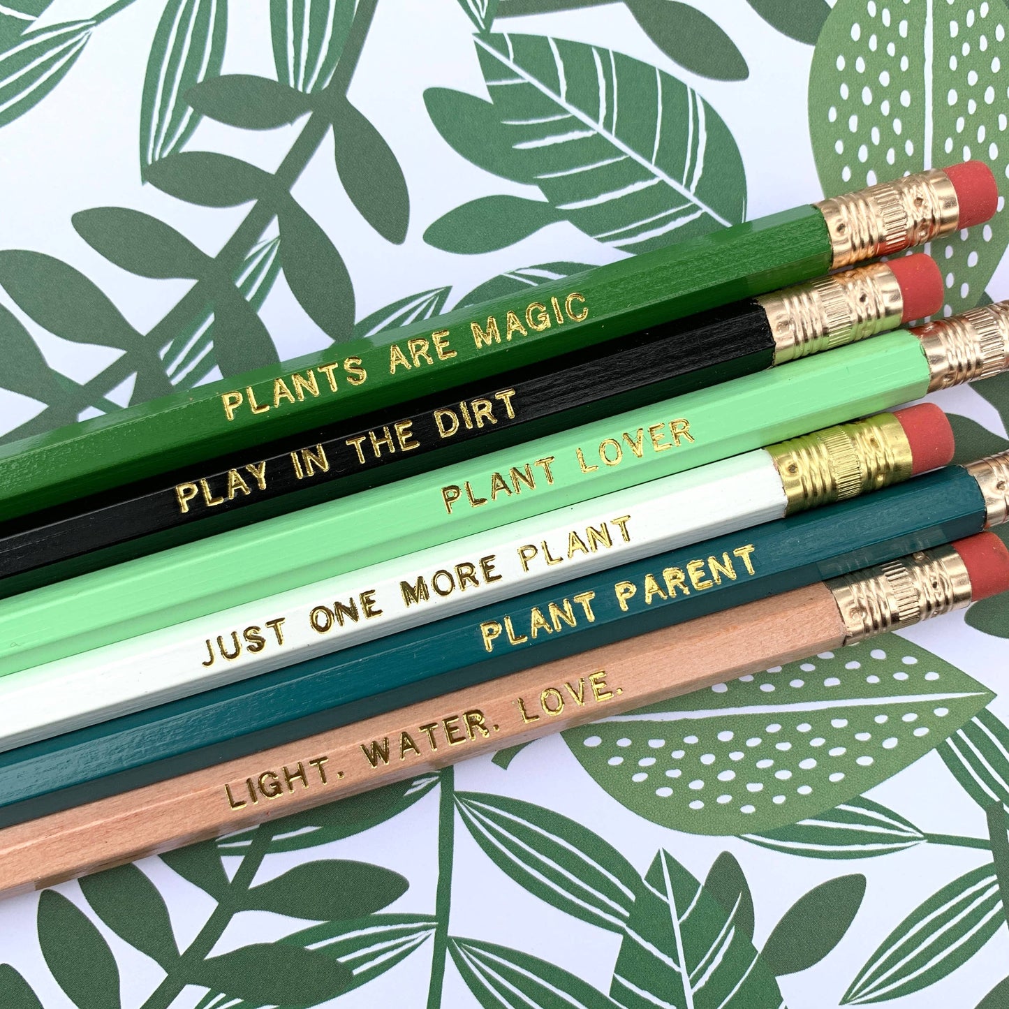 Plant lover pencils, set of 6