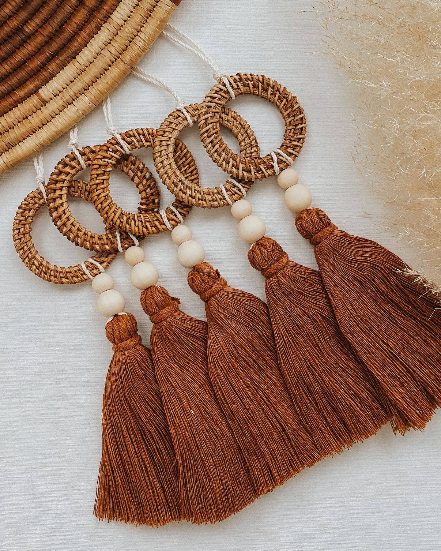 Cinnamon Bark Rattan Tassel Essential Oil Car Diffuser