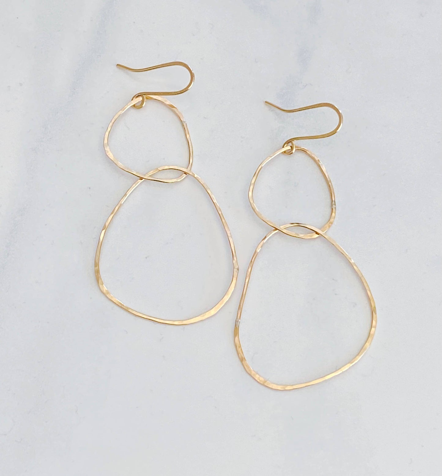 Hammered River Rock earrings