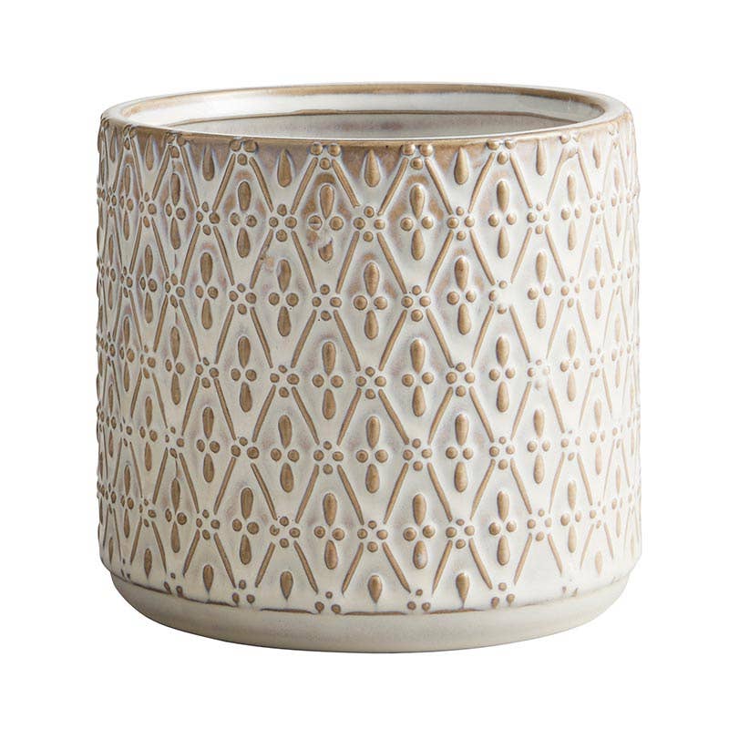 Pattern Embossed Pot Lrg