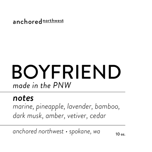 Boyfriend Wood Wick Rustic Farmhouse Soy Candle