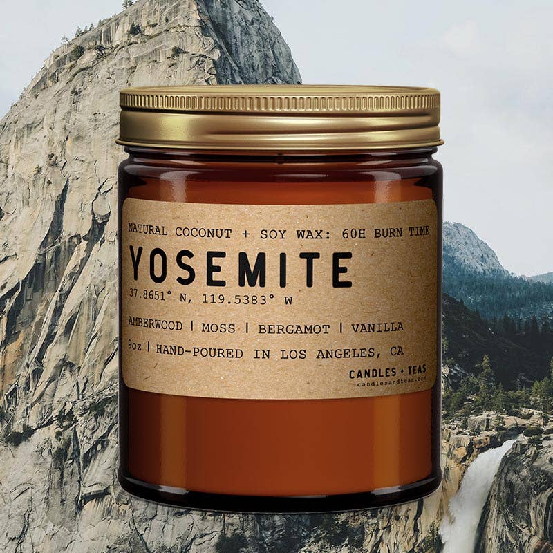 Yosemite, California Candle: Natural Coconut Soy Wax Candle