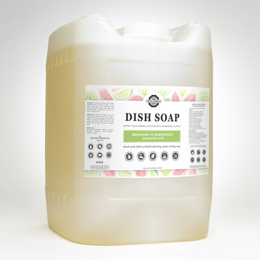 Bulk Refill Dish Soap | Sulfate Free - Soft on Skin | Powerful Cleaner: Grapefruit/Bergamot