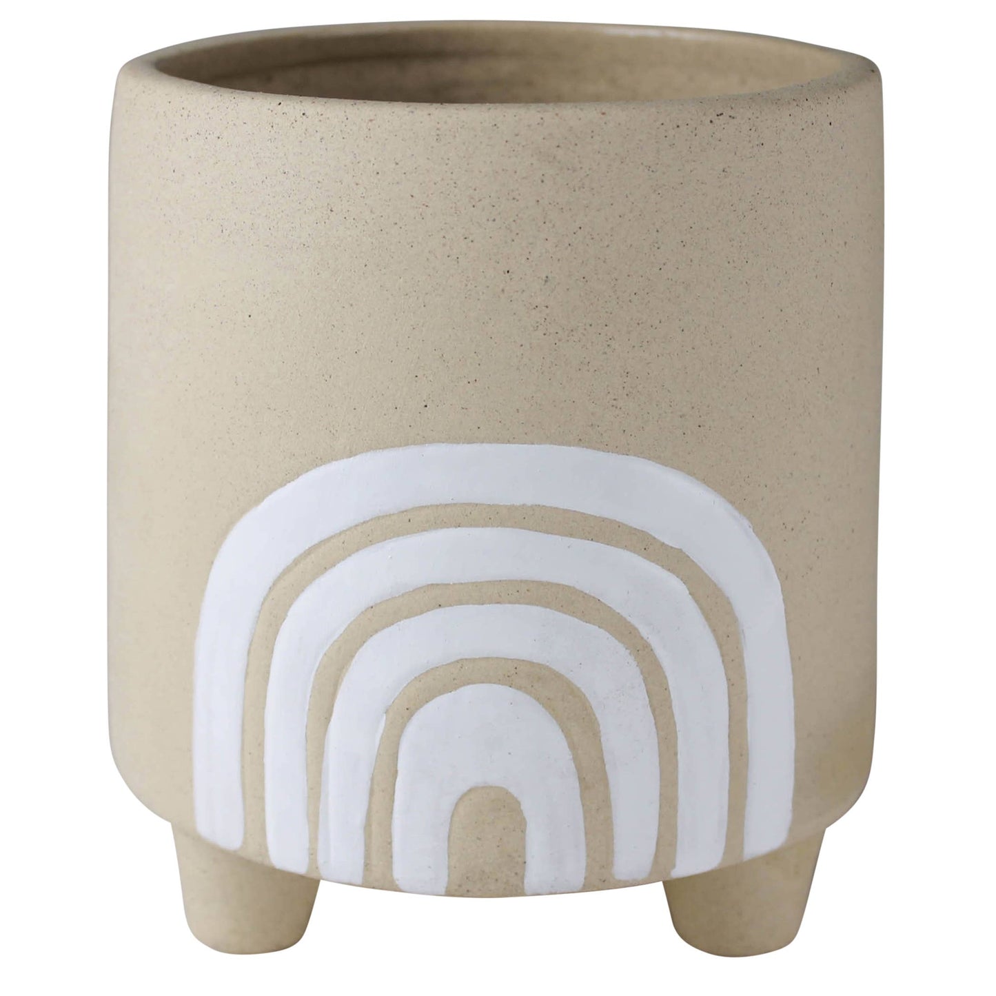 Rainbow Pot, Ceramic, Natural - Lrg