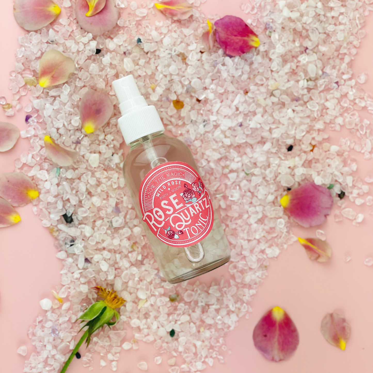 Gem Infused Rose Quartz Skin + Room Tonic