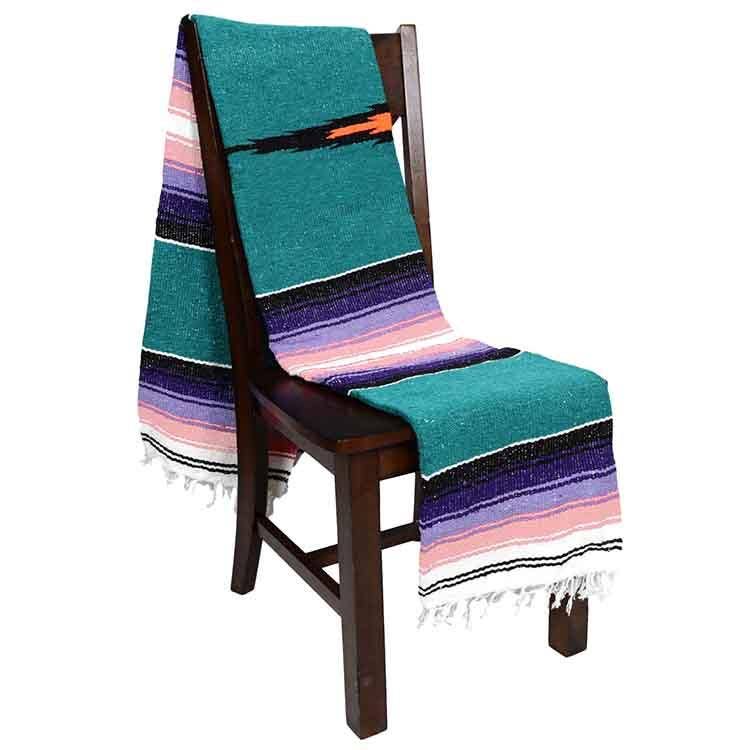 Turquoise and Pastel Purple Diamond Yoga Blanket