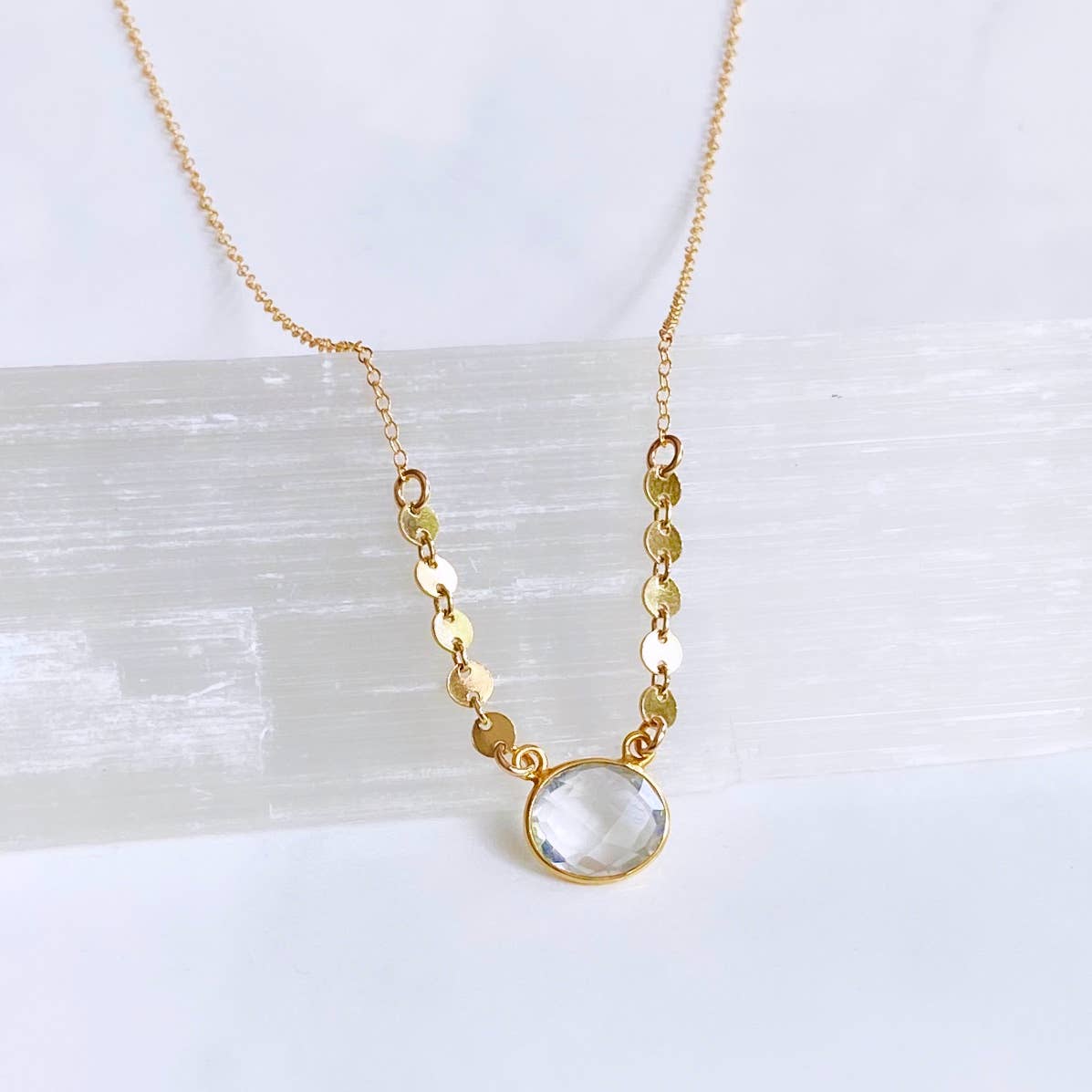 Adjustable crystal choker necklace